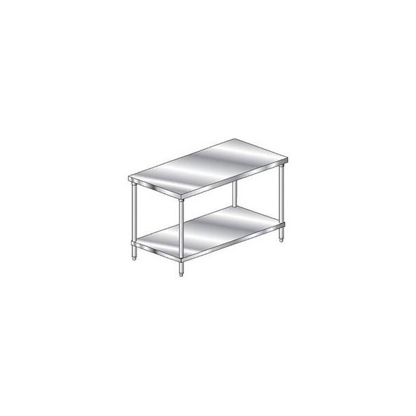 Aero Aero Manufacturing Workbench W/Undershelf, 14 Ga. 304 Series Stainless, 36"Wx36"D 2TS-3636 - main